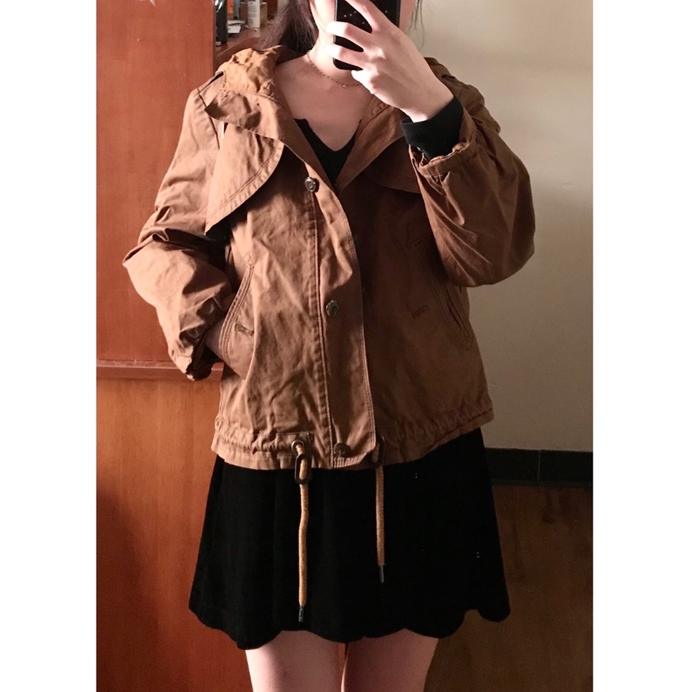 🚫Sold Anthropologie Anorak Jacket in Camel